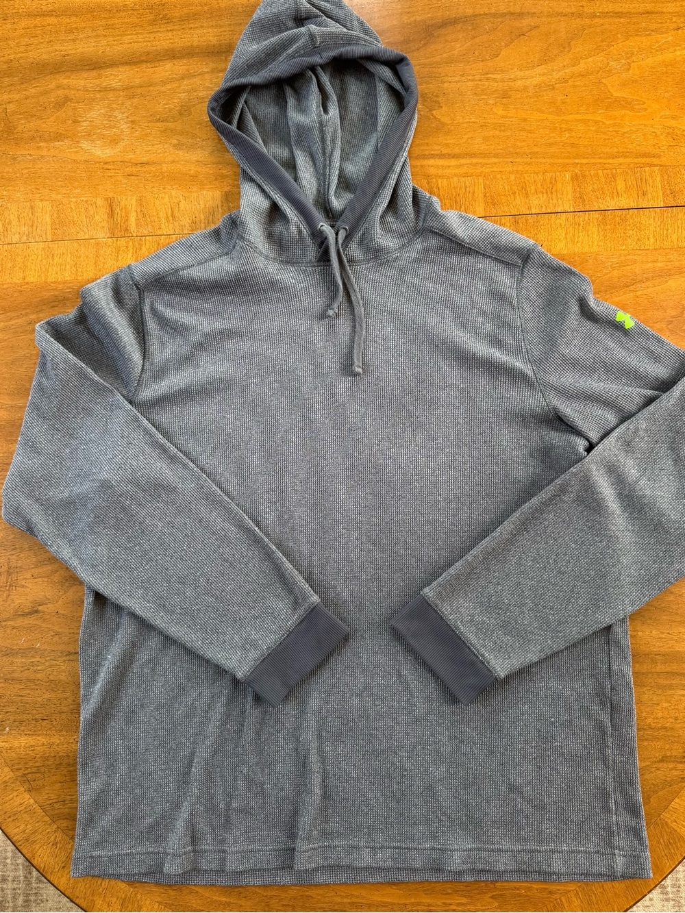 Under Armour Men's Gray Waffle-Knit Hoodie Shirt
